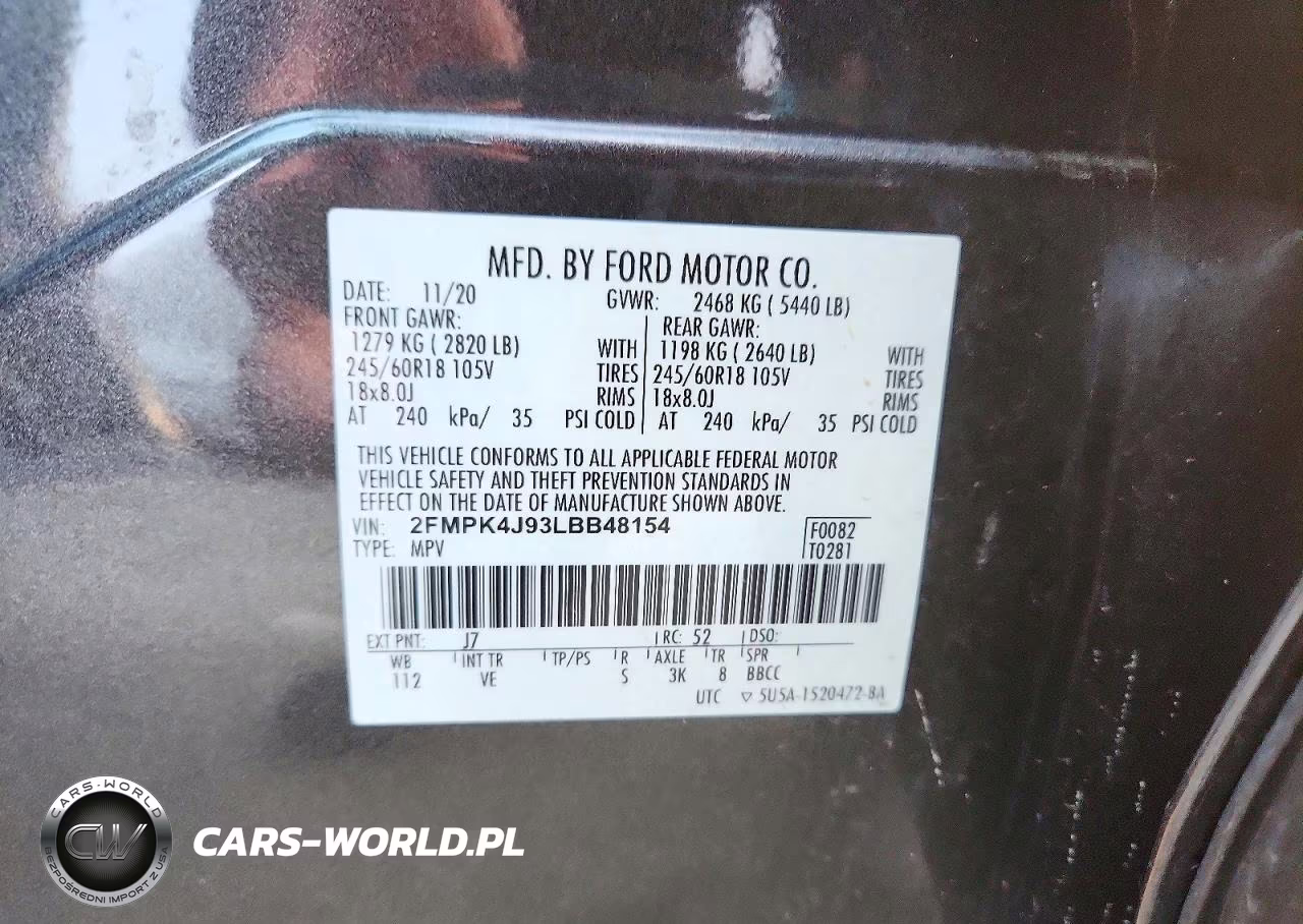 2020 Ford Edge Sel VIN:2FMPK4J93LBB48154 - 13