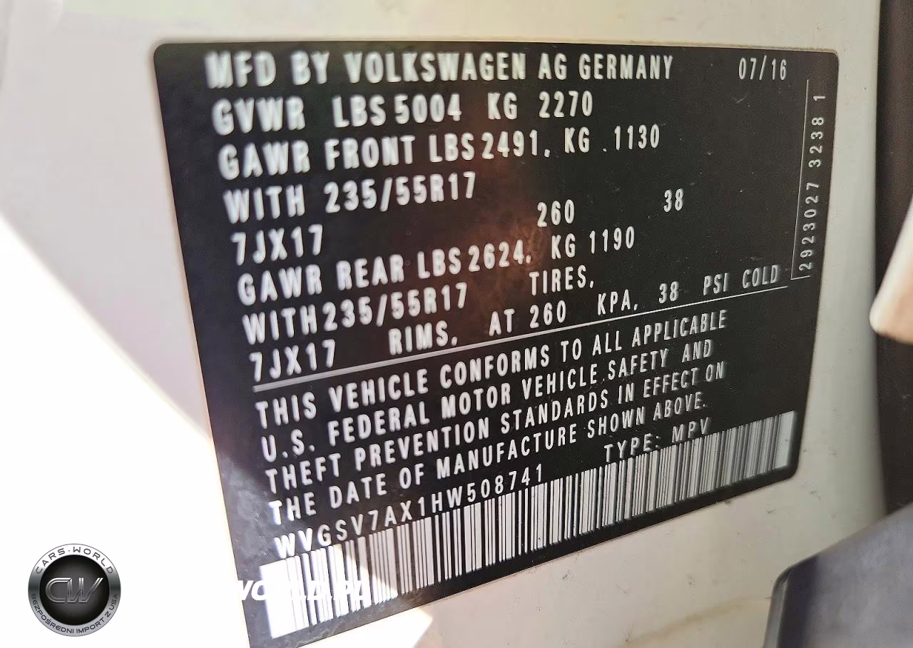 2017 Volkswagen Tiguan Wolfsburg VIN:WVGSV7AX1HW508741 - 13