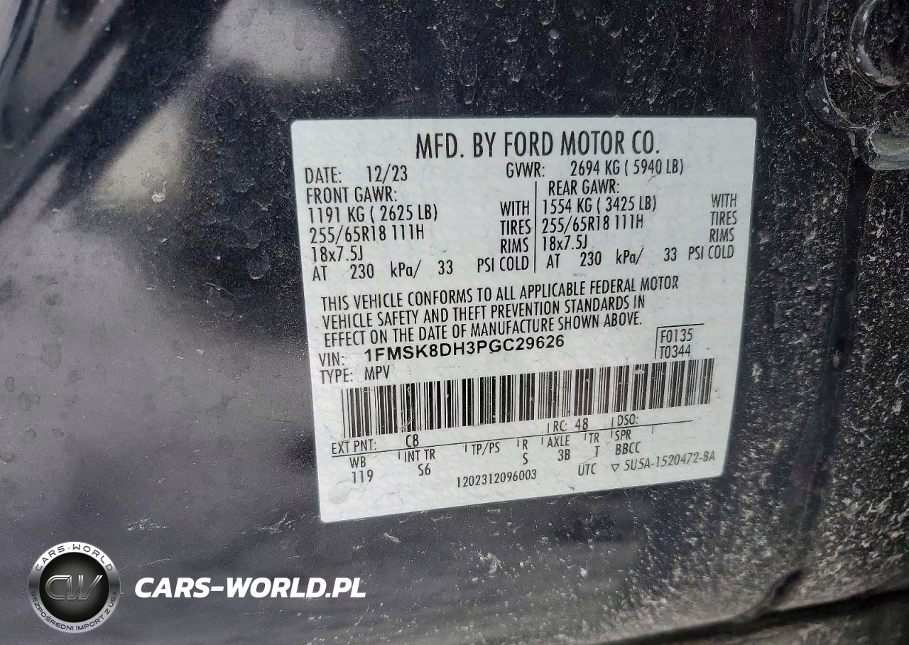 2023 Ford Explorer Xlt VIN:1FMSK8DH3PGC29626 - 13