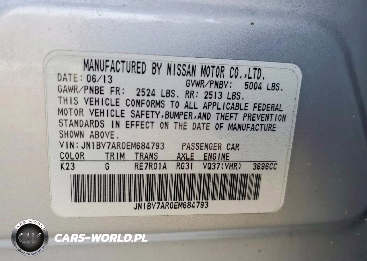 2014 Infiniti Q50 Base VIN:JN1BV7AR0EM684793 - 12