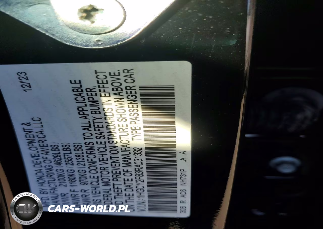 2024 Honda Accord Touring Hybrid VIN:1HGCY2F83RA031332 - 13