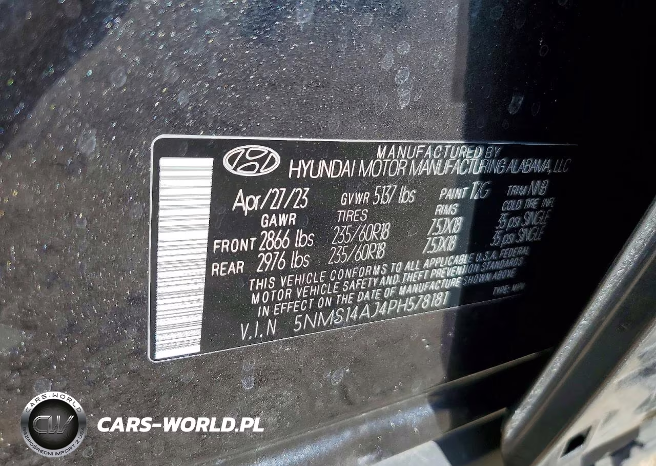 2023 Hyundai Santa Fe Se VIN:5NMS14AJ4PH578181 - 12