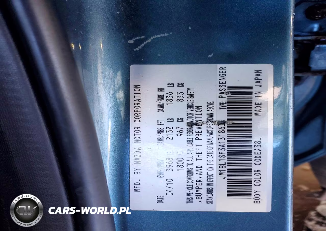 2010 Mazda 3 I VIN:JM1BL1SF3A1318634 - 12