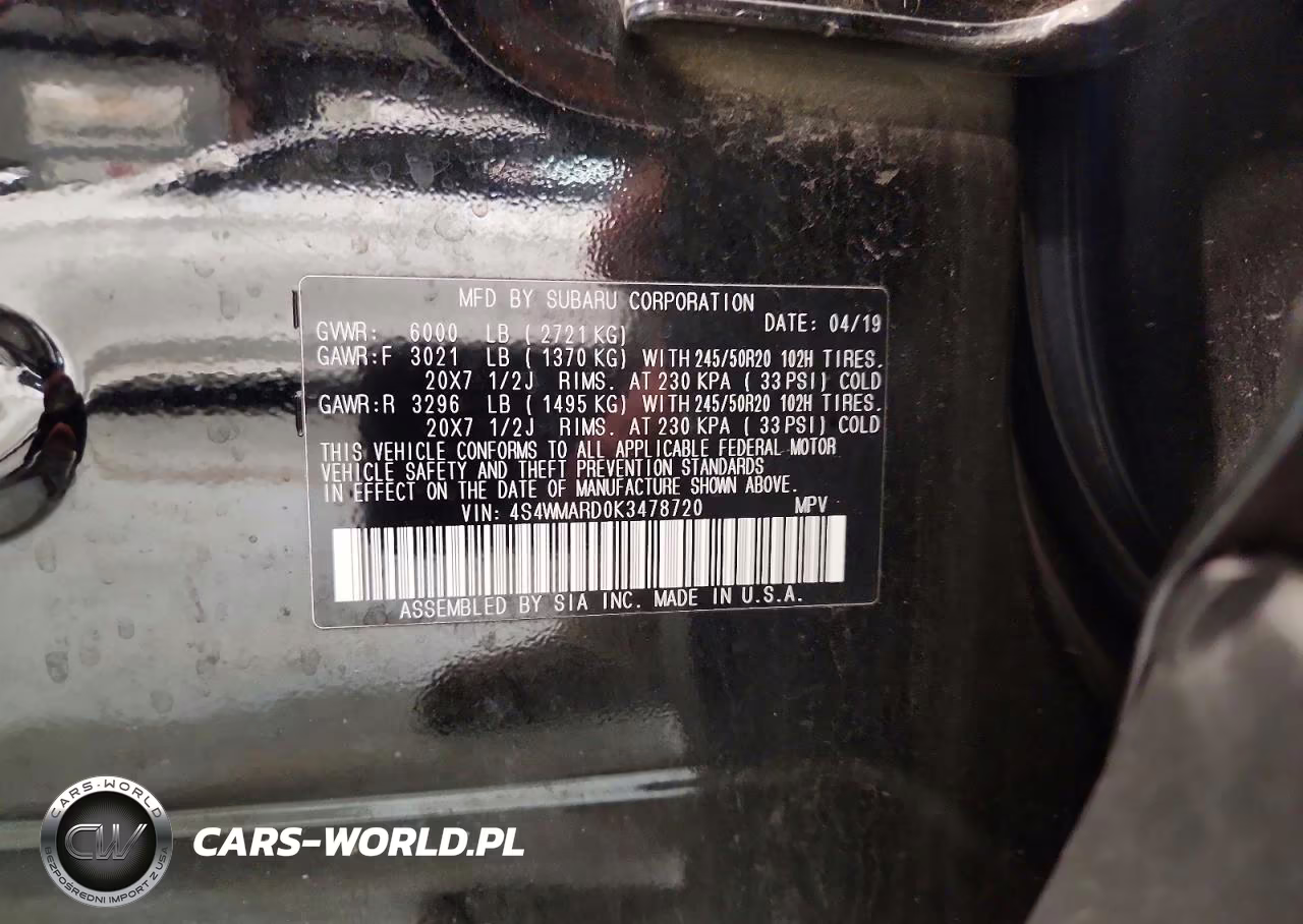 2019 Subaru Ascent Touring VIN:4S4WMARD0K3478720 - 13