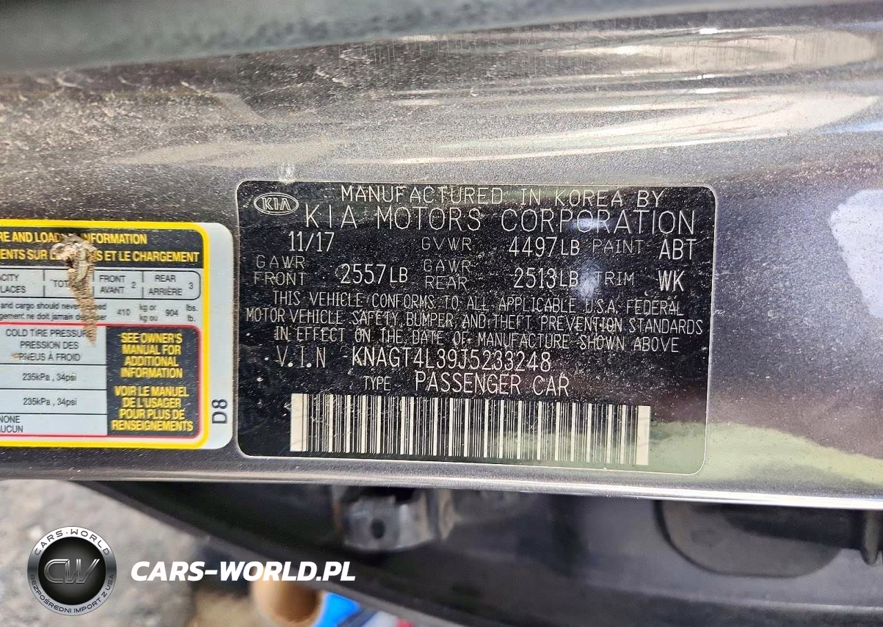 2018 Kia Optima Lx VIN:KNAGT4L39J5233248 - 12