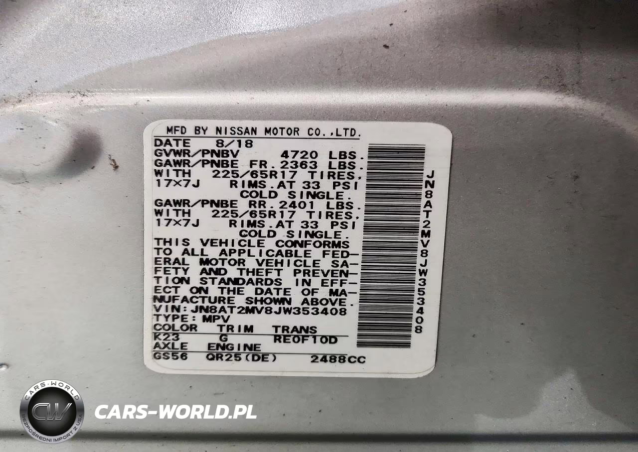 2018 Nissan Rogue Sv VIN:JN8AT2MV8JW353408 - 13