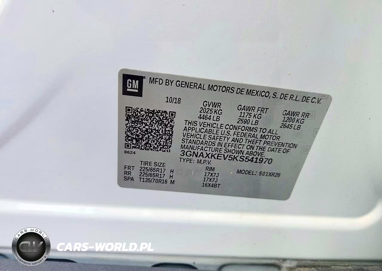 2019 Chevrolet Equinox Lt VIN:3GNAXKEV5KS541970 - 13