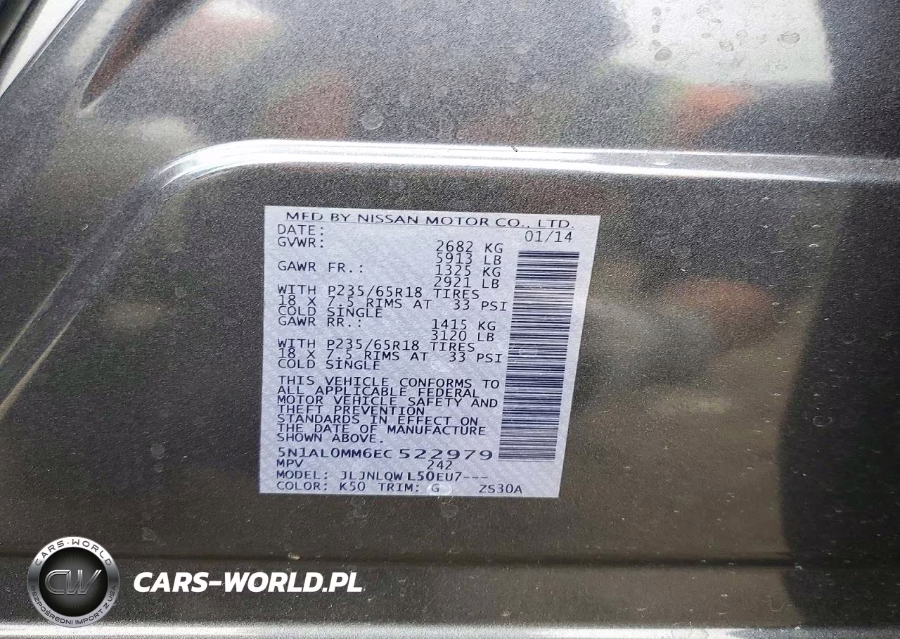 2014 Infiniti Qx60 Base VIN:5N1AL0MM6EC522979 - 13