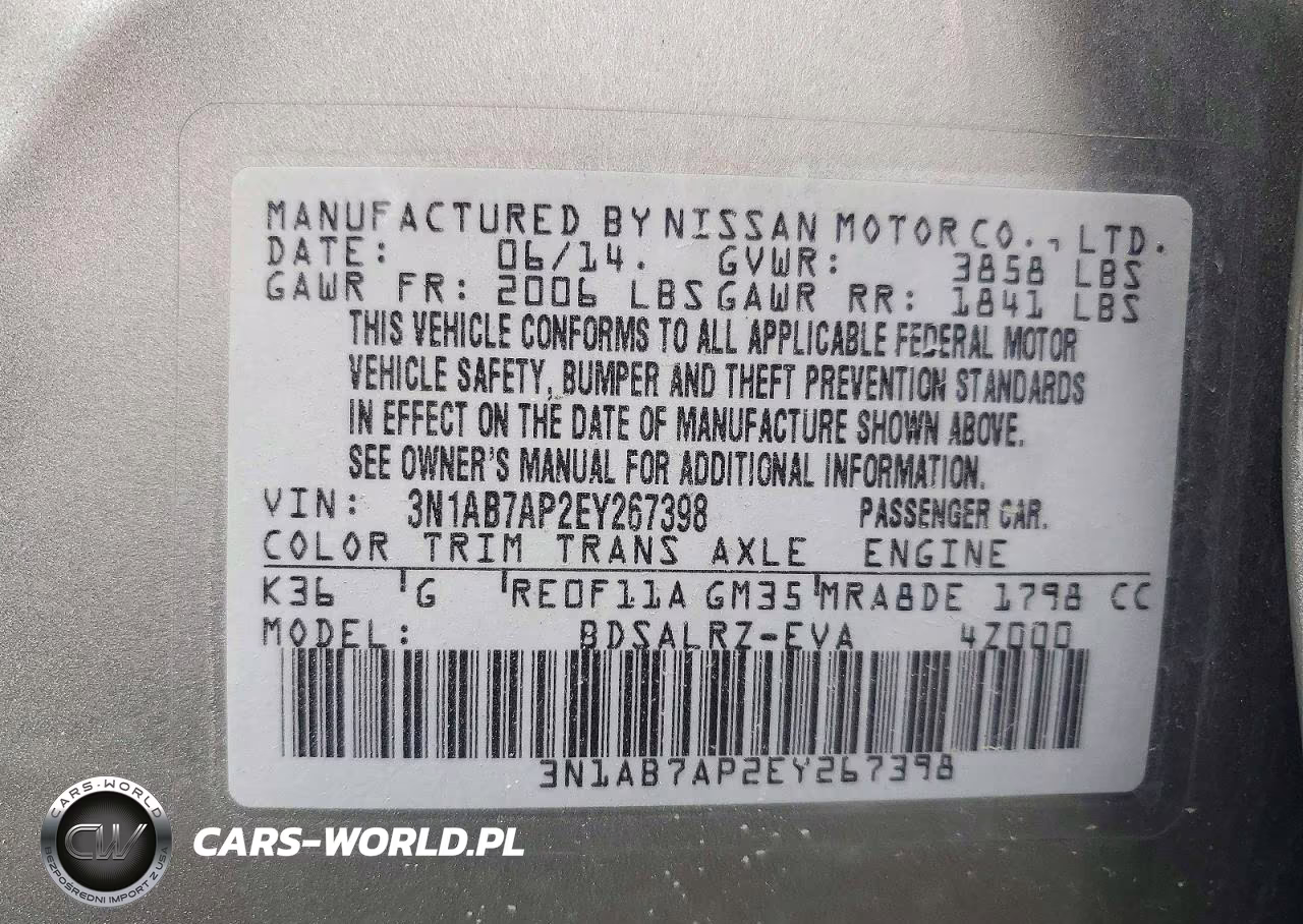 2014 Nissan Sentra Sr VIN:3N1AB7AP2EY267398 - 12