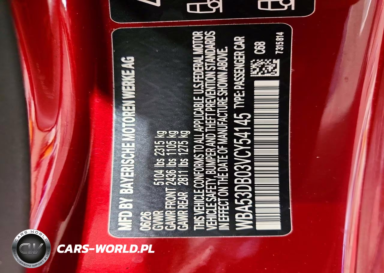 2027 BMW 430Xi VIN:WBA53DB03VCY54145 - 12