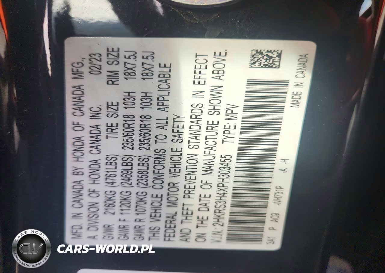 2023 Honda Cr-V Ex 2Wd VIN:2HKRS3H4XPH303455 - 13