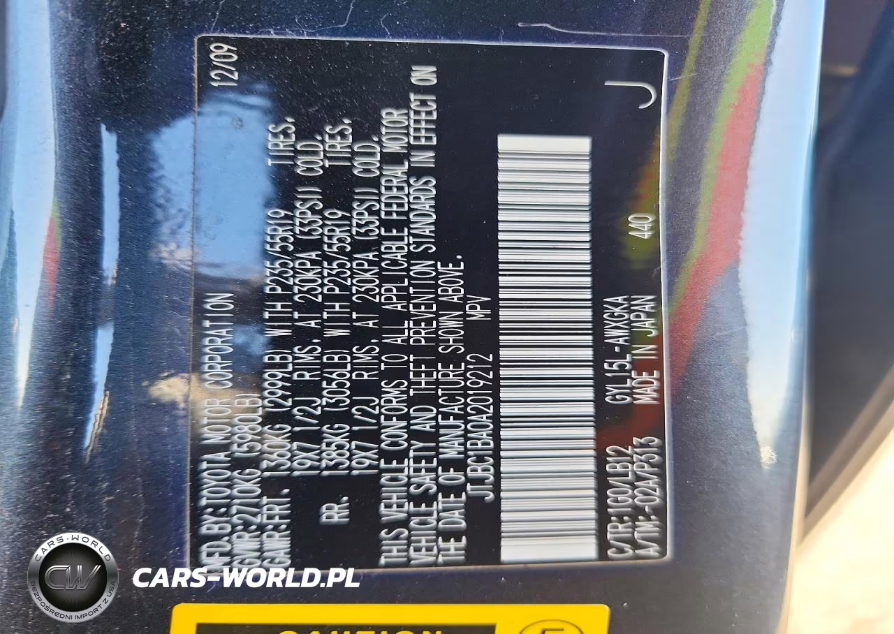 2010 Lexus Rx 450H VIN:JTJBC1BA0A2019212 - 12
