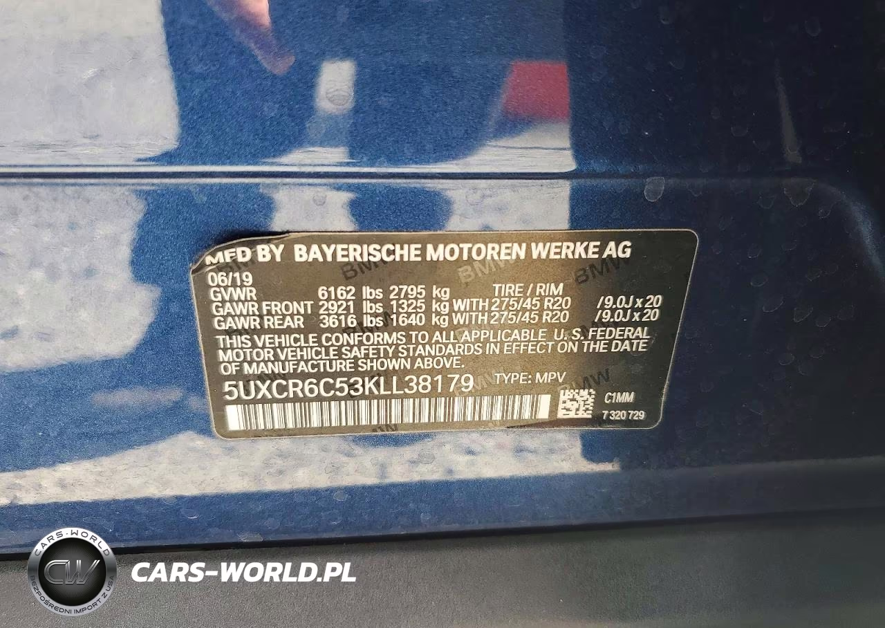 2019 BMW X5 xDrive40I VIN:5UXCR6C53KLL38179 - 13