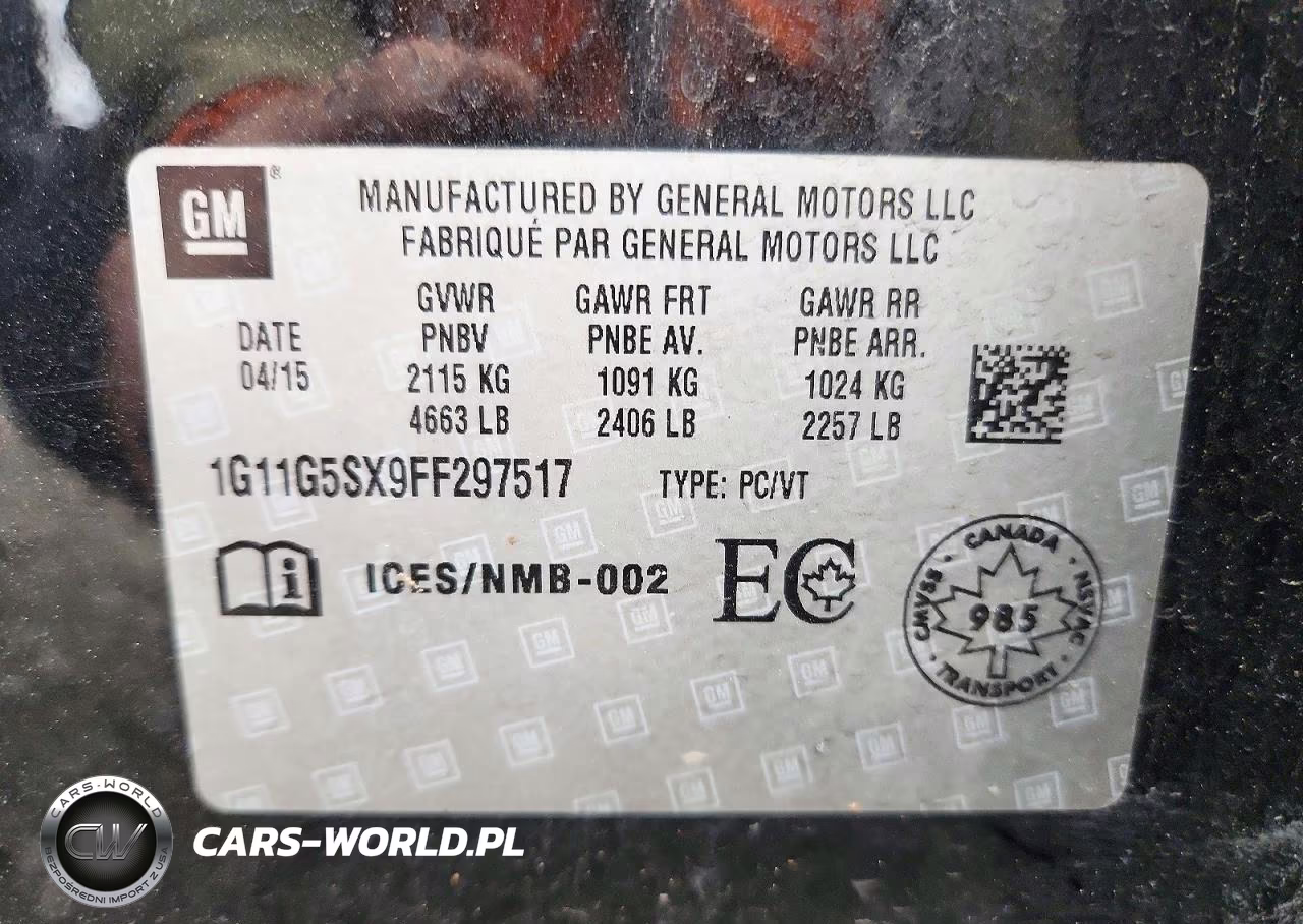 2015 Chevrolet Malibu Ltz VIN:1G11G5SX9FF297517 - 12