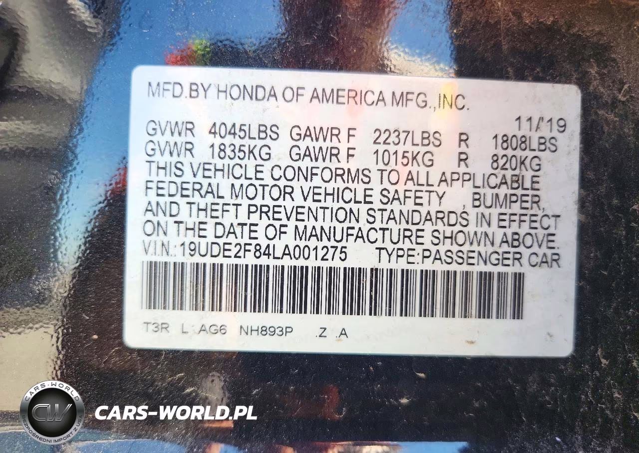 2020 Acura Ilx Premium A-Spec VIN:19UDE2F84LA001275 - 12