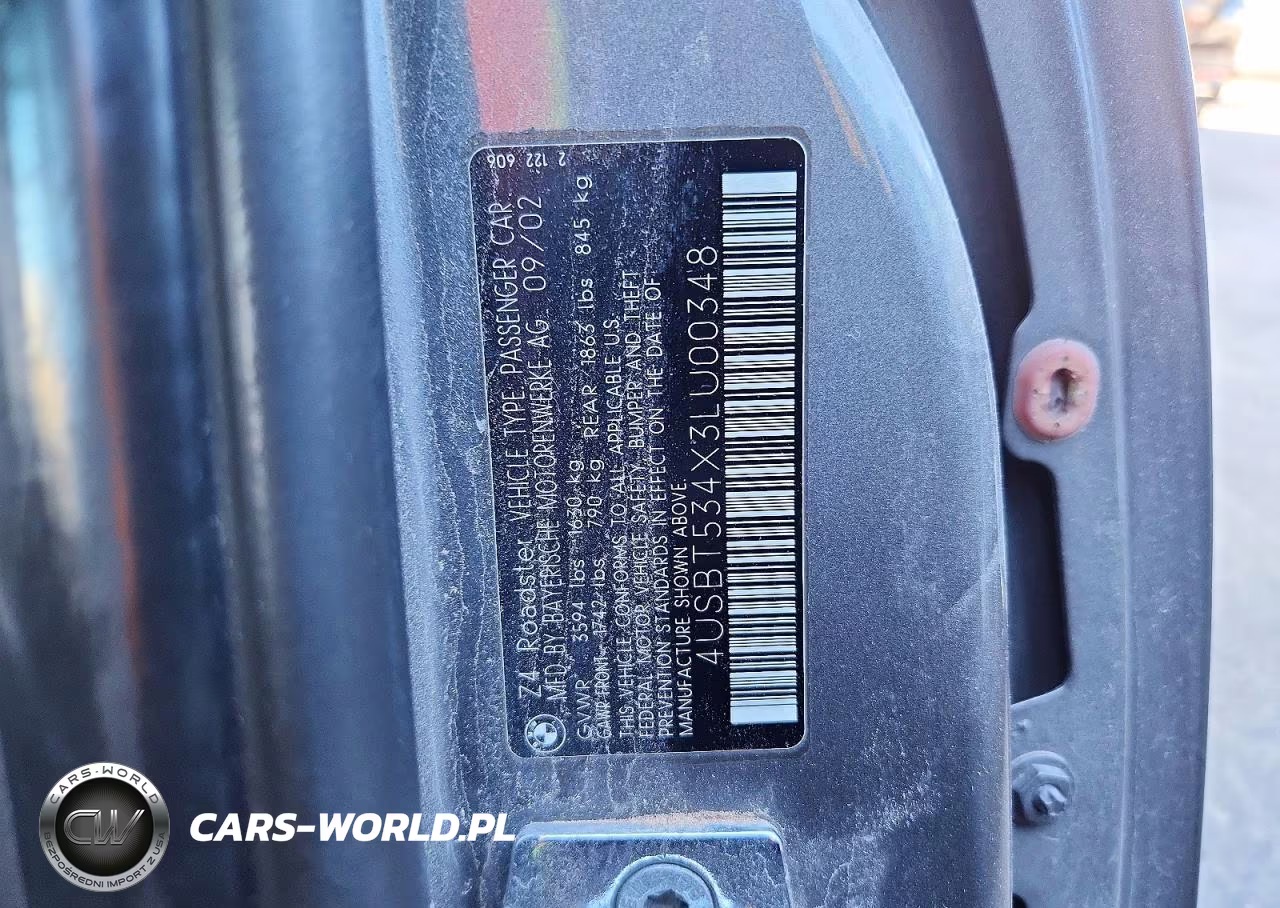 2003 BMW Z4 VIN:4USBT534X3LU00348 - 12
