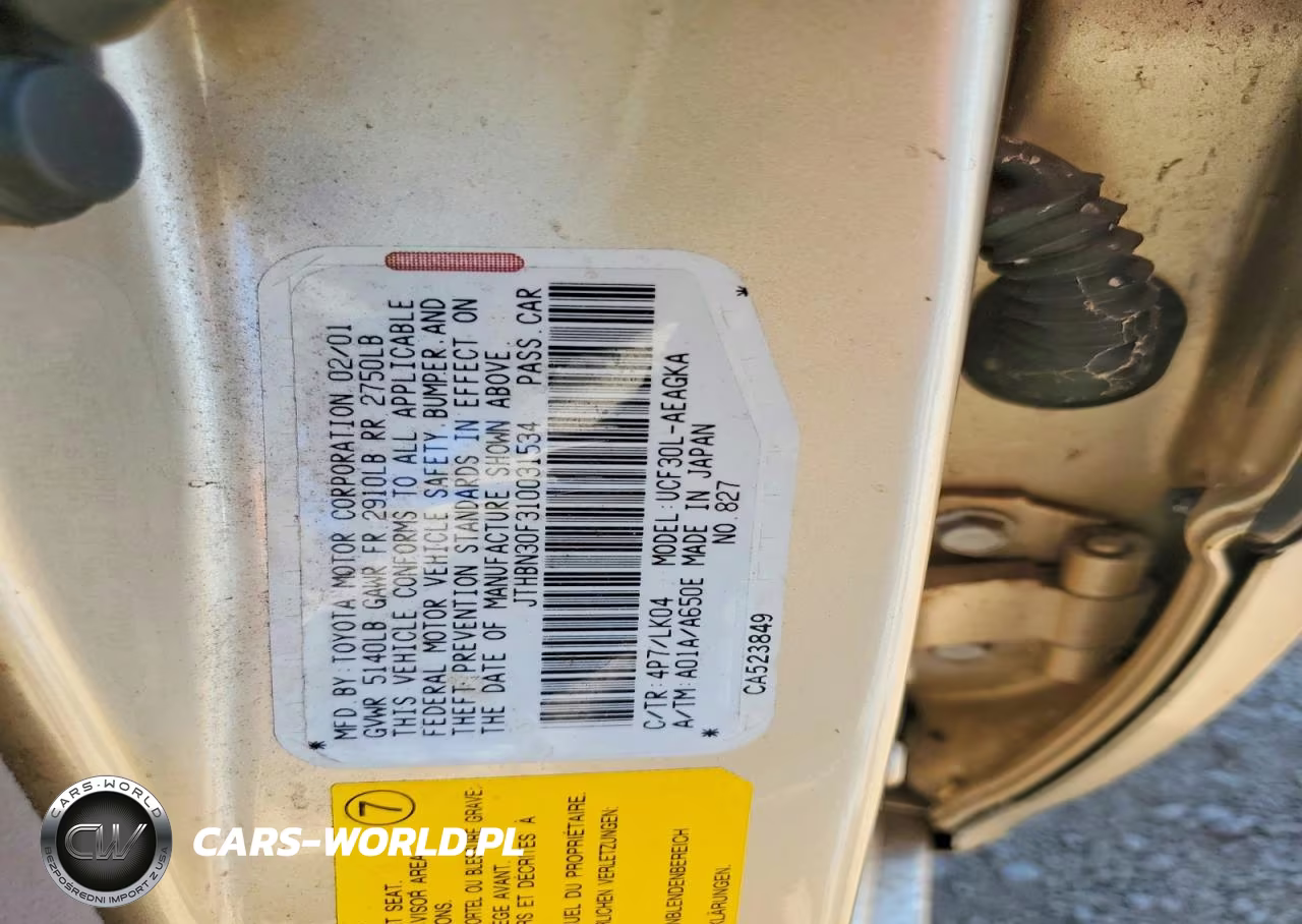2001 Lexus Ls 430 Base VIN:JTHBN30F310031534 - 12