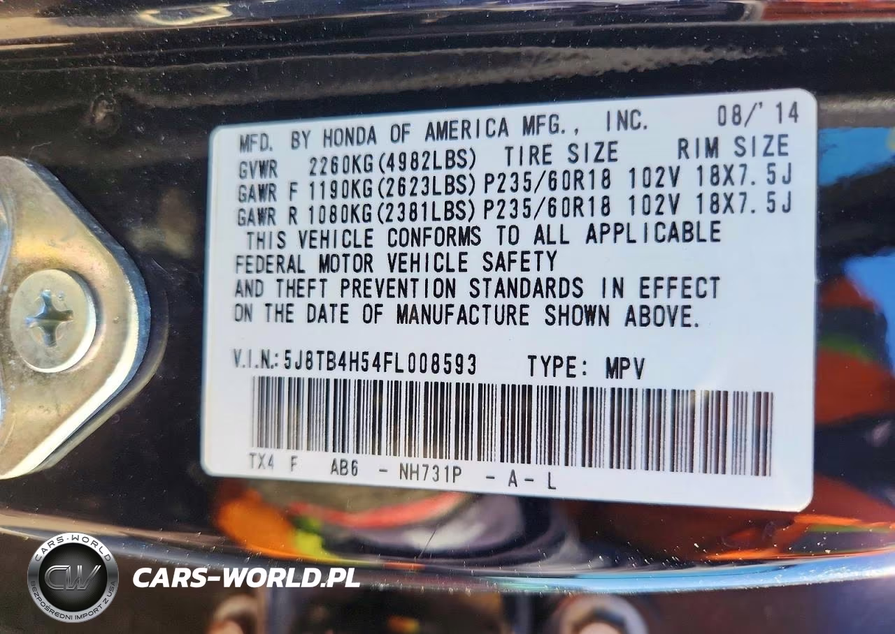 2015 Acura Rdx Technology VIN:5J8TB4H54FL008593 - 13