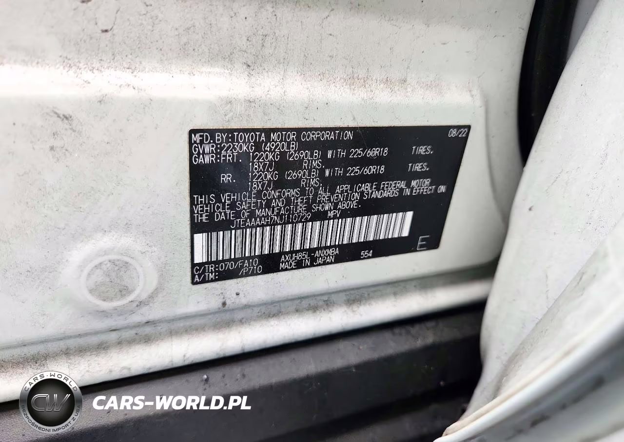 2022 Toyota Venza Le VIN:JTEAAAAH7NJ110729 - 14