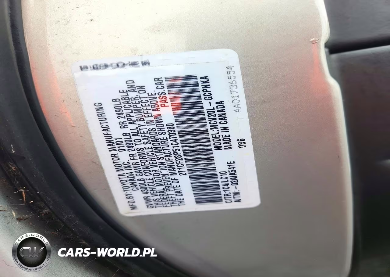 2001 Toyota Camry Solara Sle V6 VIN:2T1CF28P51C470380 - 12