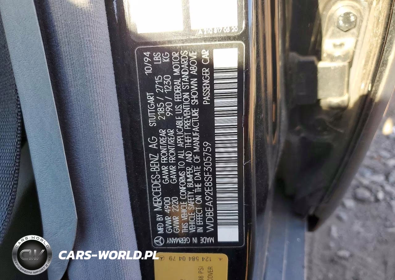 1995 Mercedes-Benz E 320 VIN:WDBEA92E8SF305759 - 12
