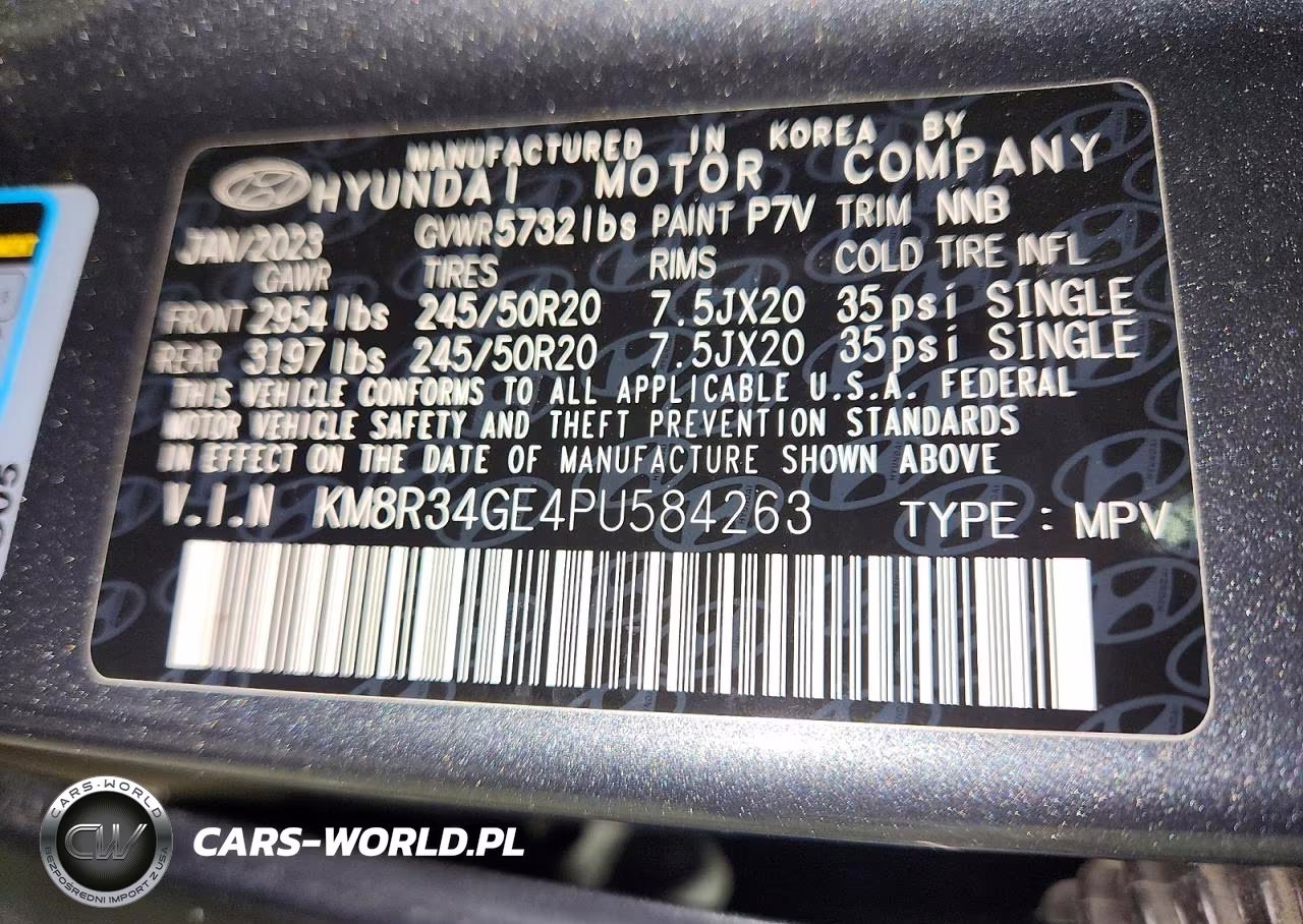 2023 Hyundai Palisade Xrt VIN:KM8R34GE4PU584263 - 13