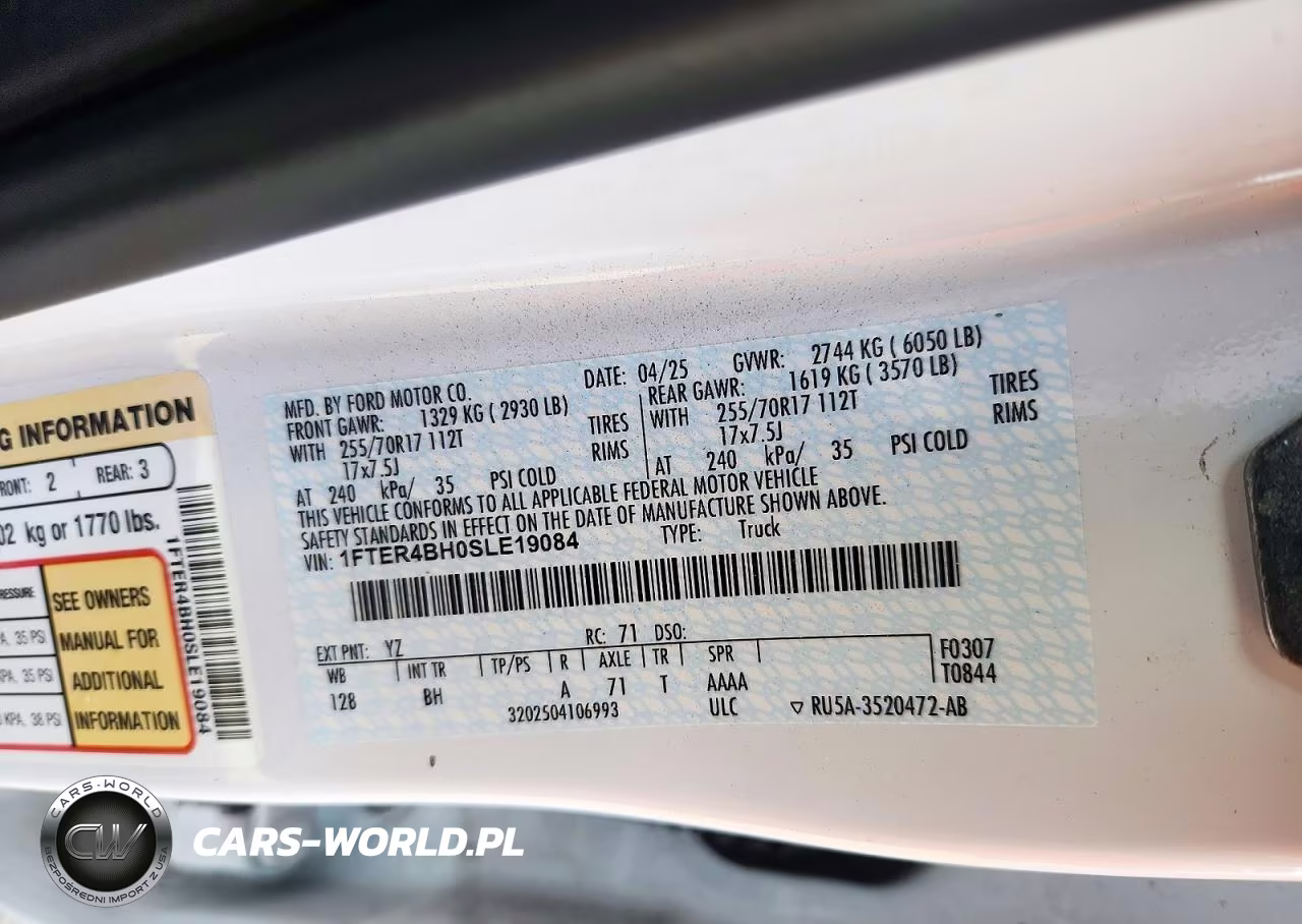 2025 Ford Ranger Xl VIN:1FTER4BH0SLE19084 - 12