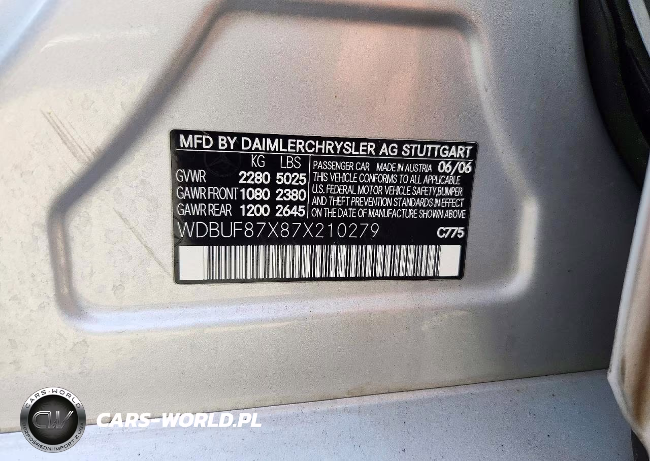 2007 Mercedes-Benz E 350 4Matic VIN:WDBUF87X87X210279 - 12