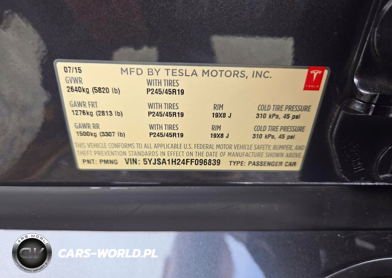 2015 Tesla Model S 85D VIN:5YJSA1H24FF096839 - 12