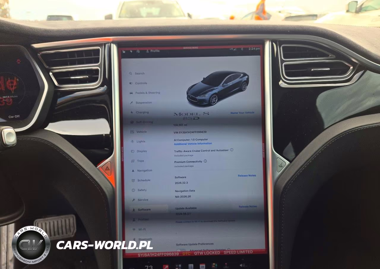 2015 Tesla Model S 85D VIN:5YJSA1H24FF096839 - 9