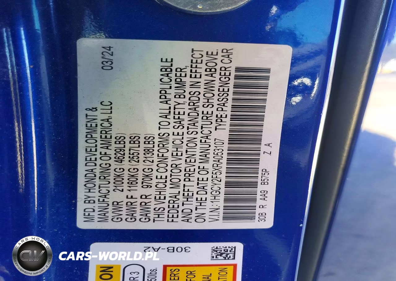 2024 Honda Accord Hybrid Sport VIN:1HGCY2F5XRA053107 - 12