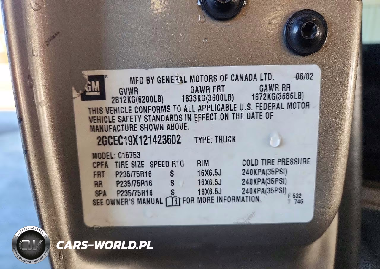 2002 Chevrolet Silverado C1500 VIN:2GCEC19X121423602 - 12
