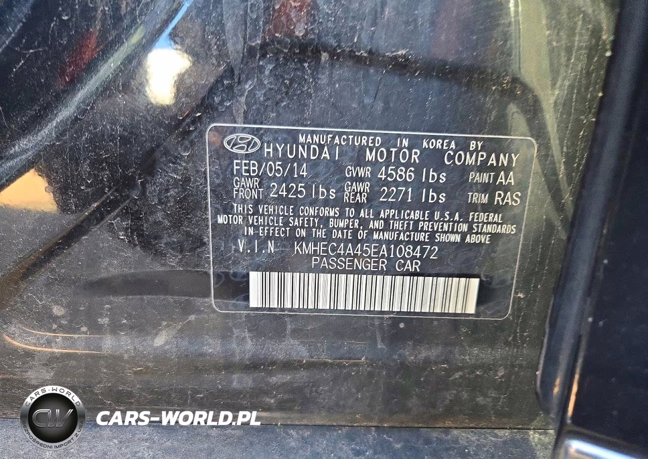 2014 Hyundai Sonata Hybrid VIN:KMHEC4A45EA108472 - 12