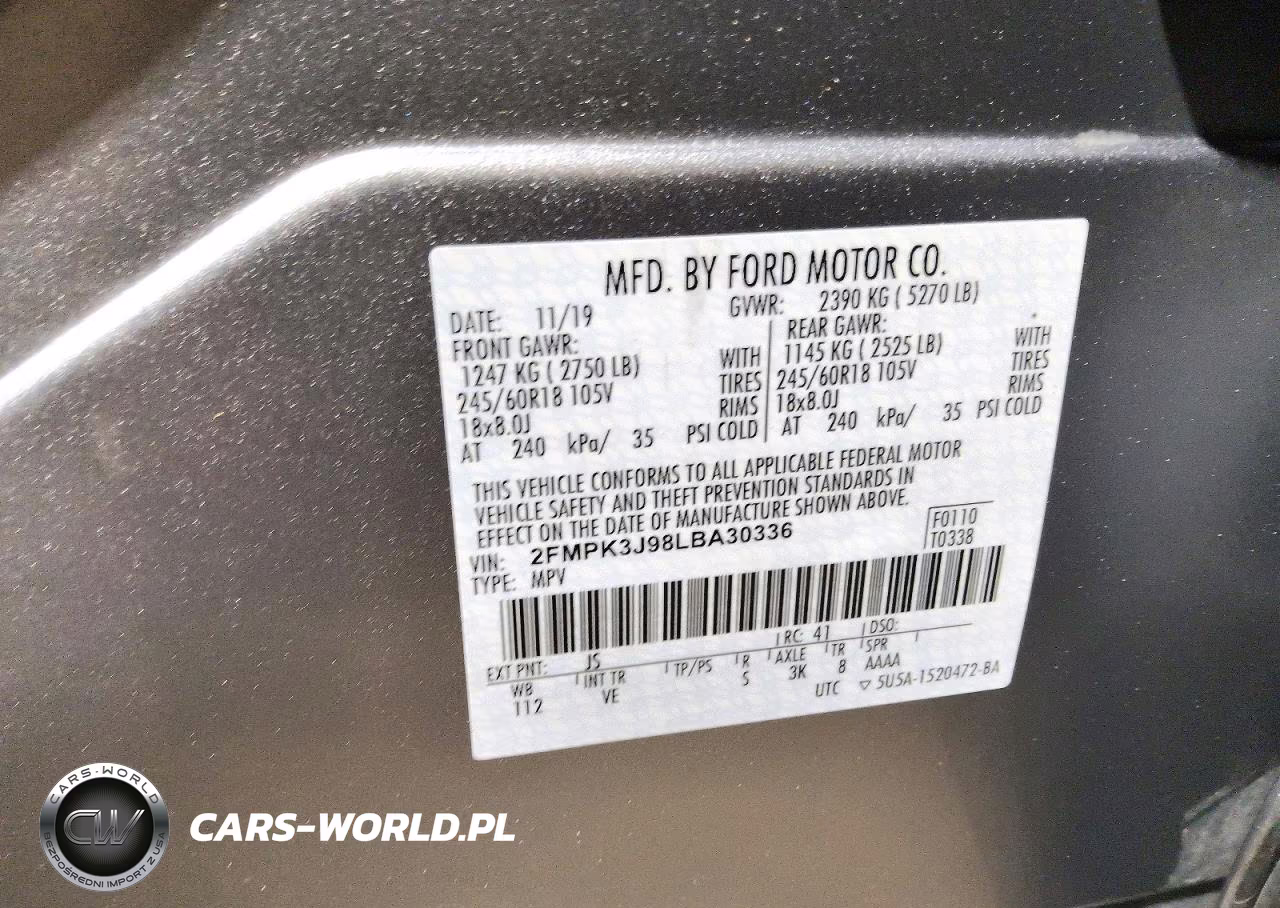 2020 Ford Edge Sel VIN:2FMPK3J98LBA30336 - 13