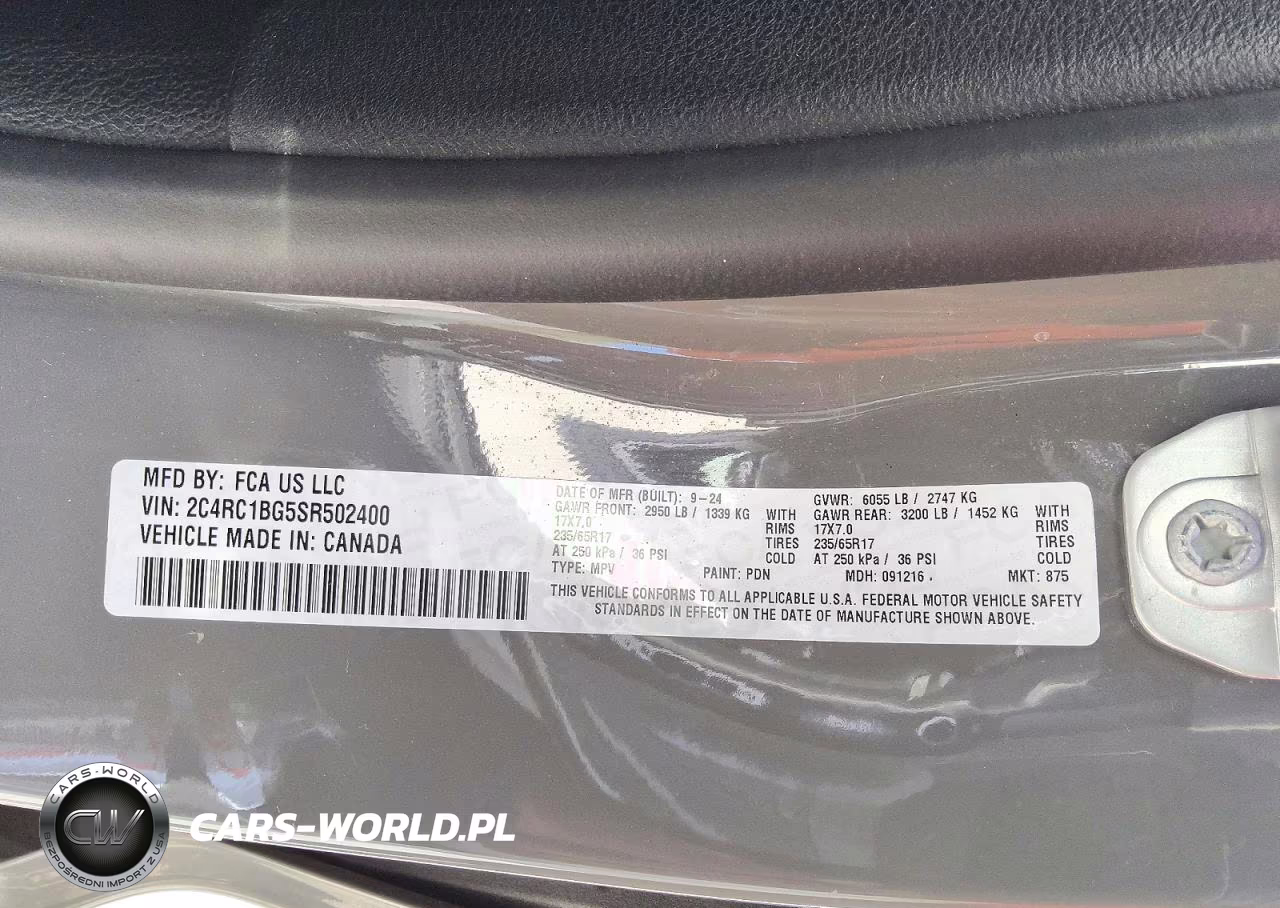 2025 Chrysler Pacifica Select VIN:2C4RC1BG5SR502400 - 13