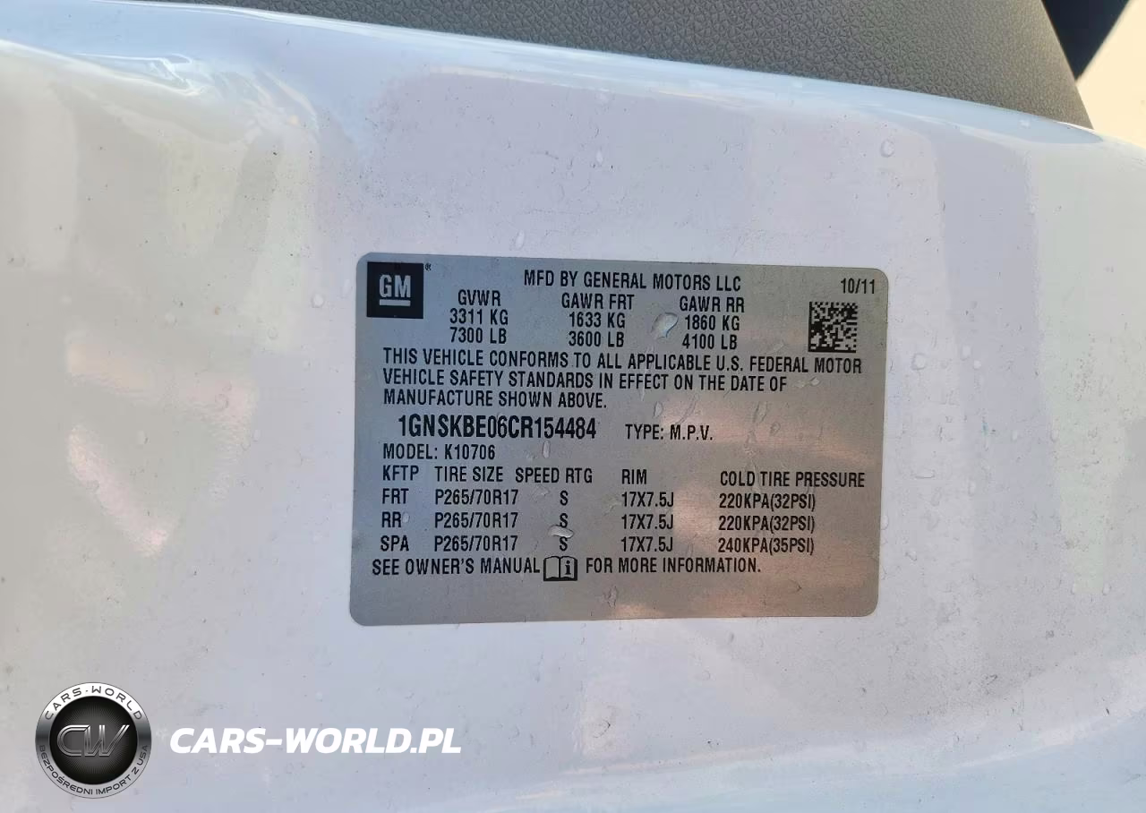 2012 Chevrolet Tahoe K1500 Lt VIN:1GNSKBE06CR154484 - 13