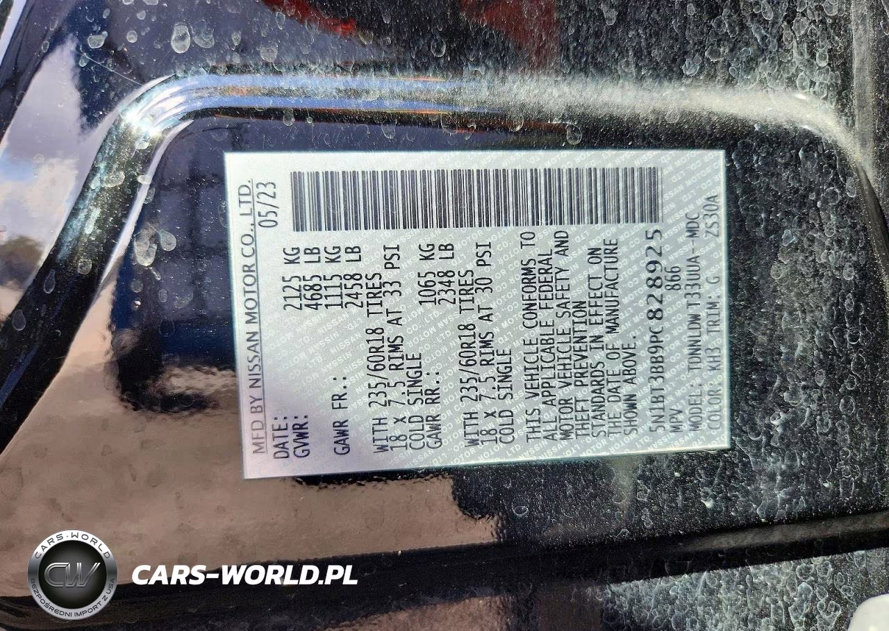 2023 Nissan Rogue Sv VIN:5N1BT3BB9PC828925 - 12