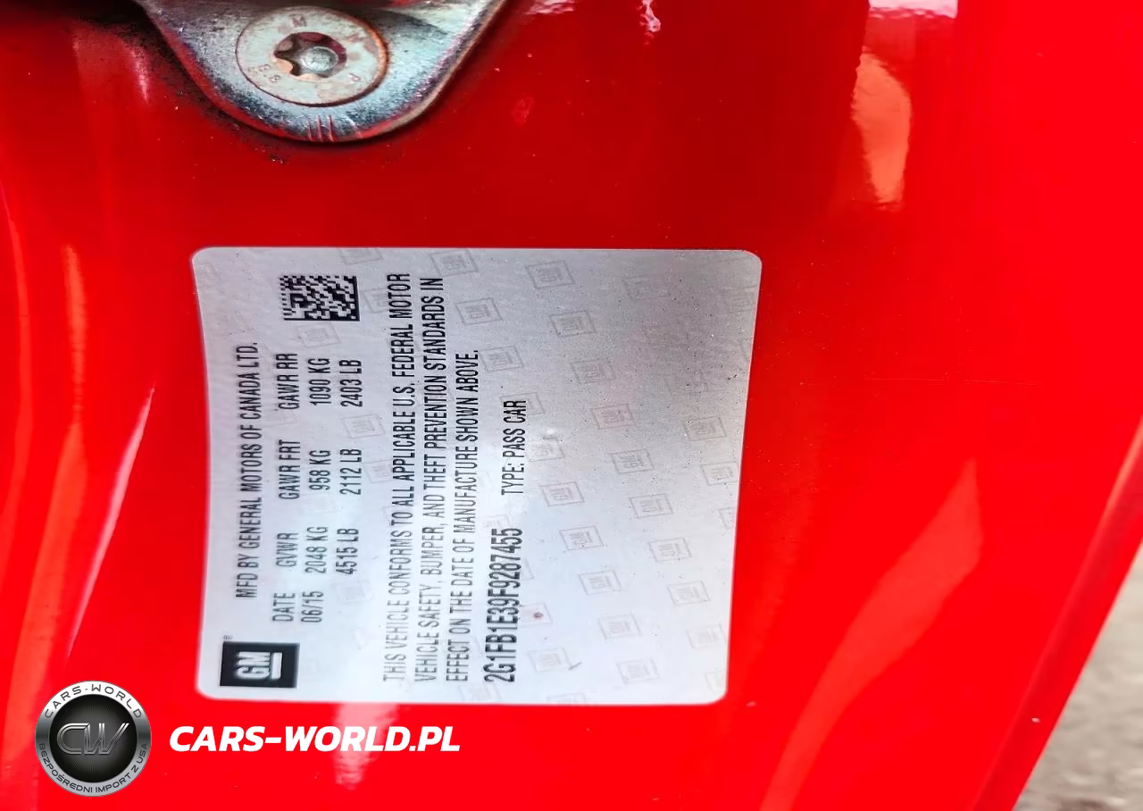2015 CHEVROLET CAMARO LS VIN:2G1FB1E39F9287455 - 12