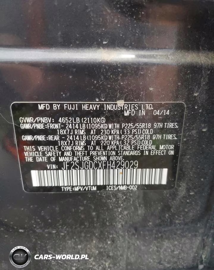 2015 Subaru Forester 2.0Xt Premium VIN:JF2SJGDCXFH429029 - 14