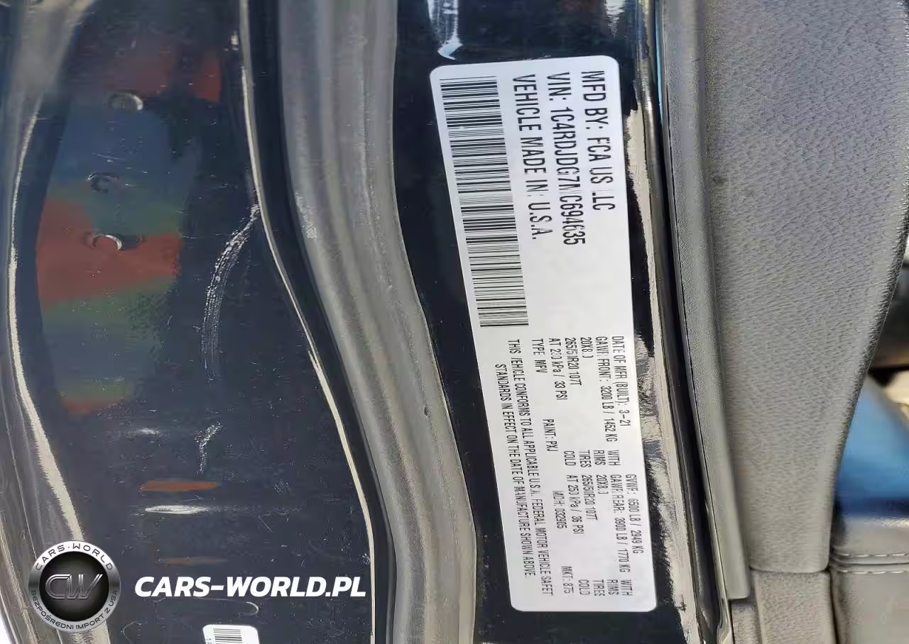 2021 Dodge Durango Gt VIN:1C4RDJDG7MC694635 - 13