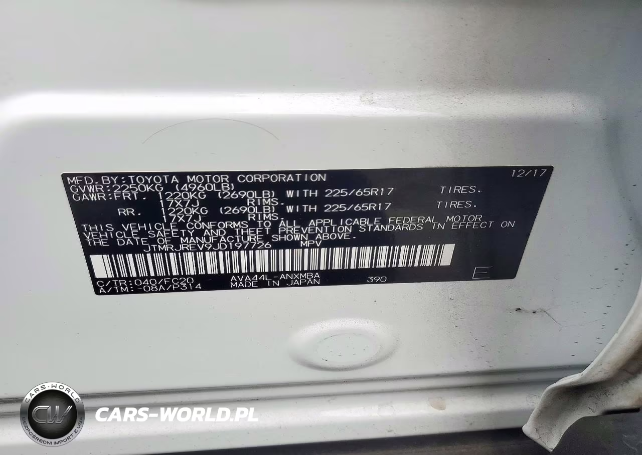 2018 Toyota Rav4 Hybrid Le VIN:JTMRJREV9JD197726 - 14