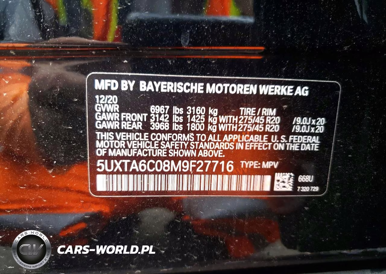 2021 BMW X5 xDrive45E VIN:5UXTA6C08M9F27716 - 12