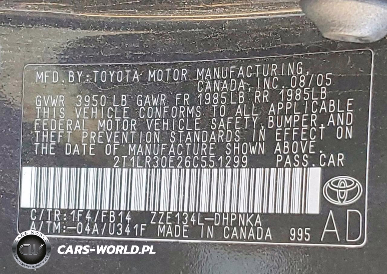 2006 Toyota Corolla Matrix Base VIN:2T1LR30E26C551299 - 12