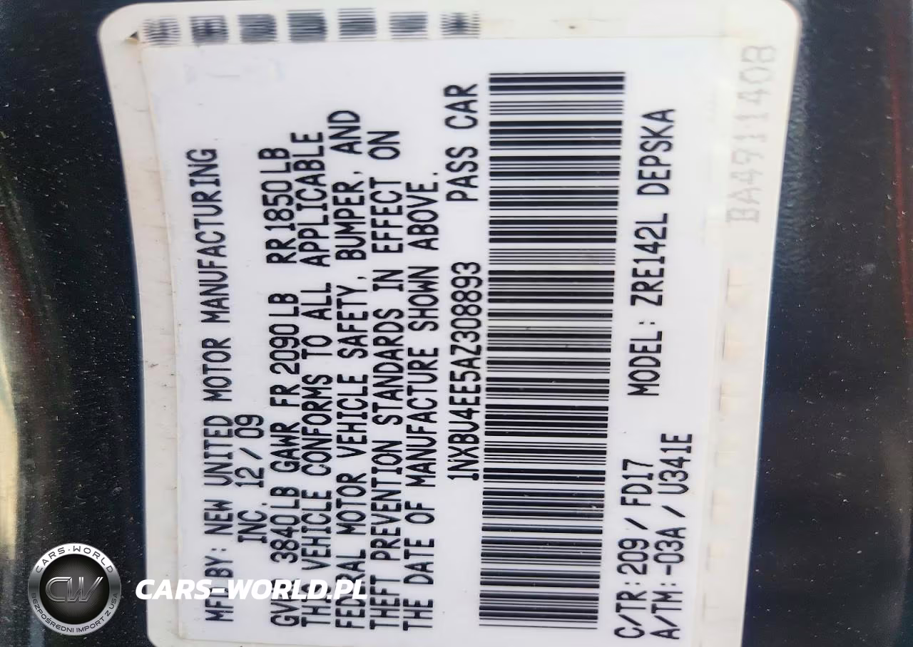 2010 Toyota Corolla S VIN:1NXBU4EE5AZ308893 - 12