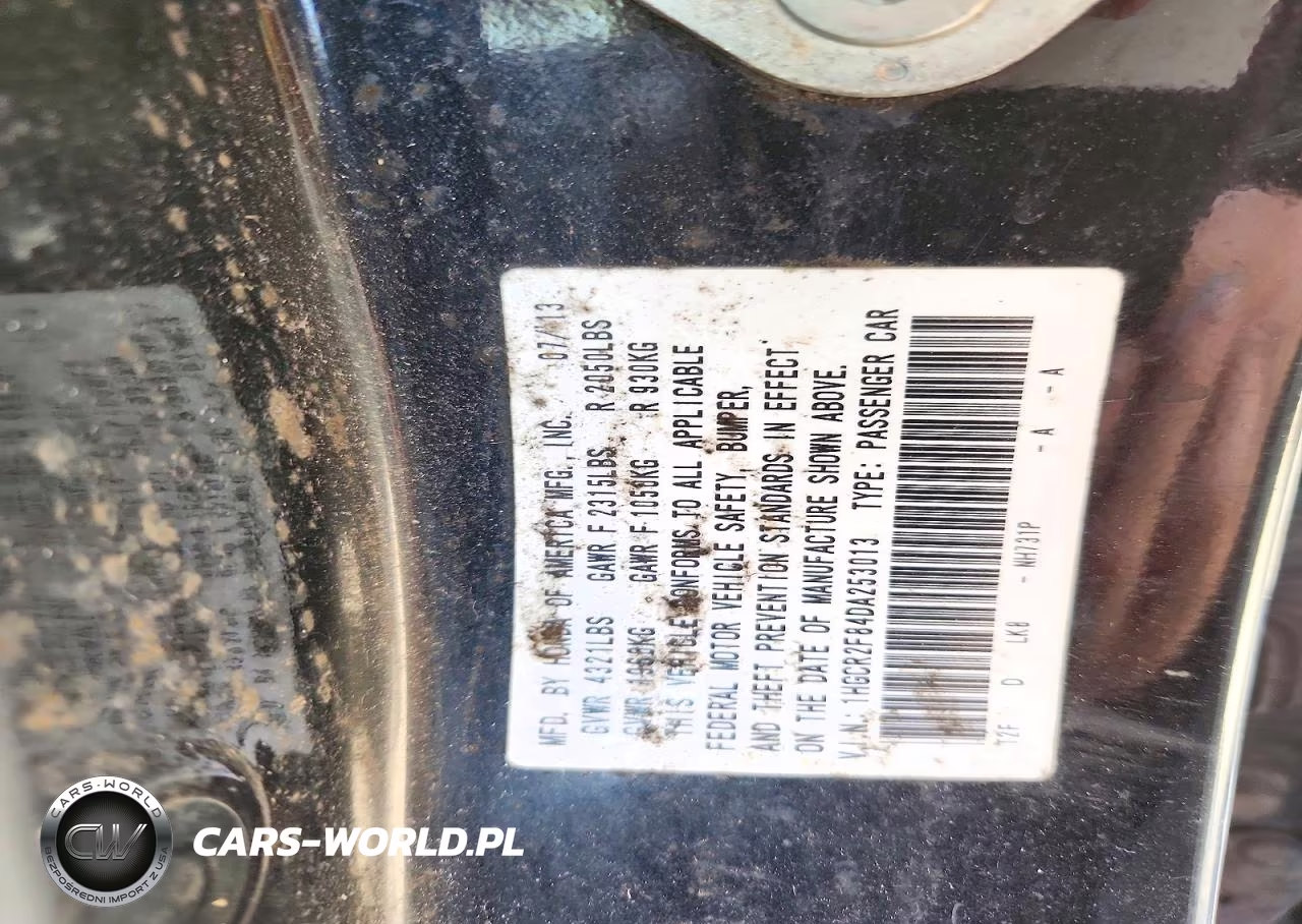 2013 Honda Accord Exl VIN:1HGCR2F84DA253013 - 12