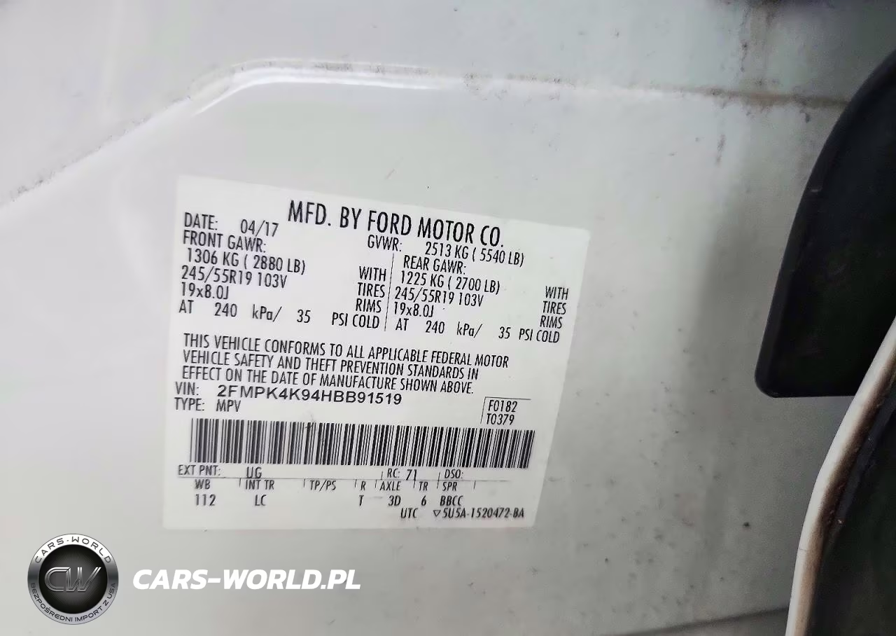 2017 Ford Edge Titanium VIN:2FMPK4K94HBB91519 - 12