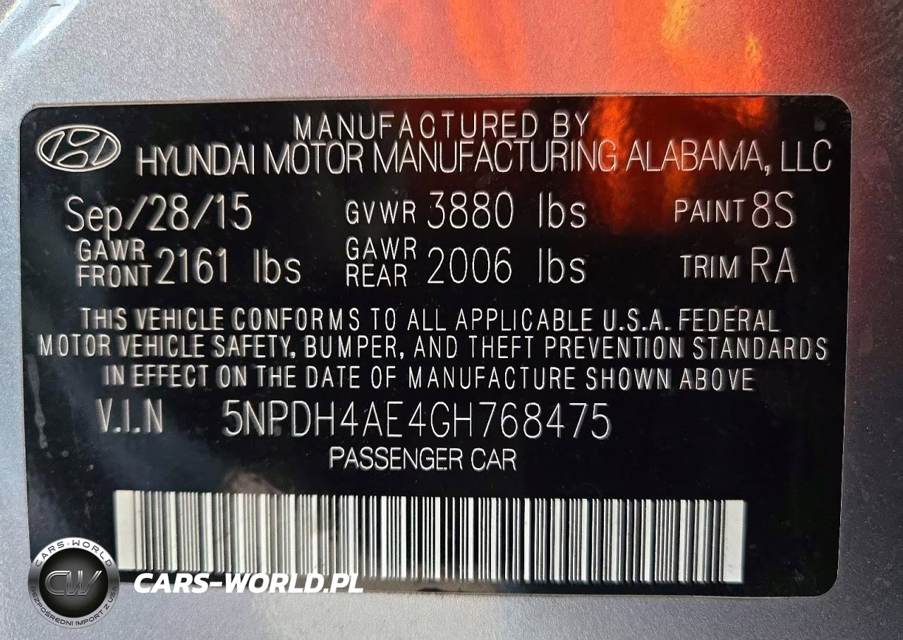 2016 Hyundai Elantra Se VIN:5NPDH4AE4GH768475 - 12
