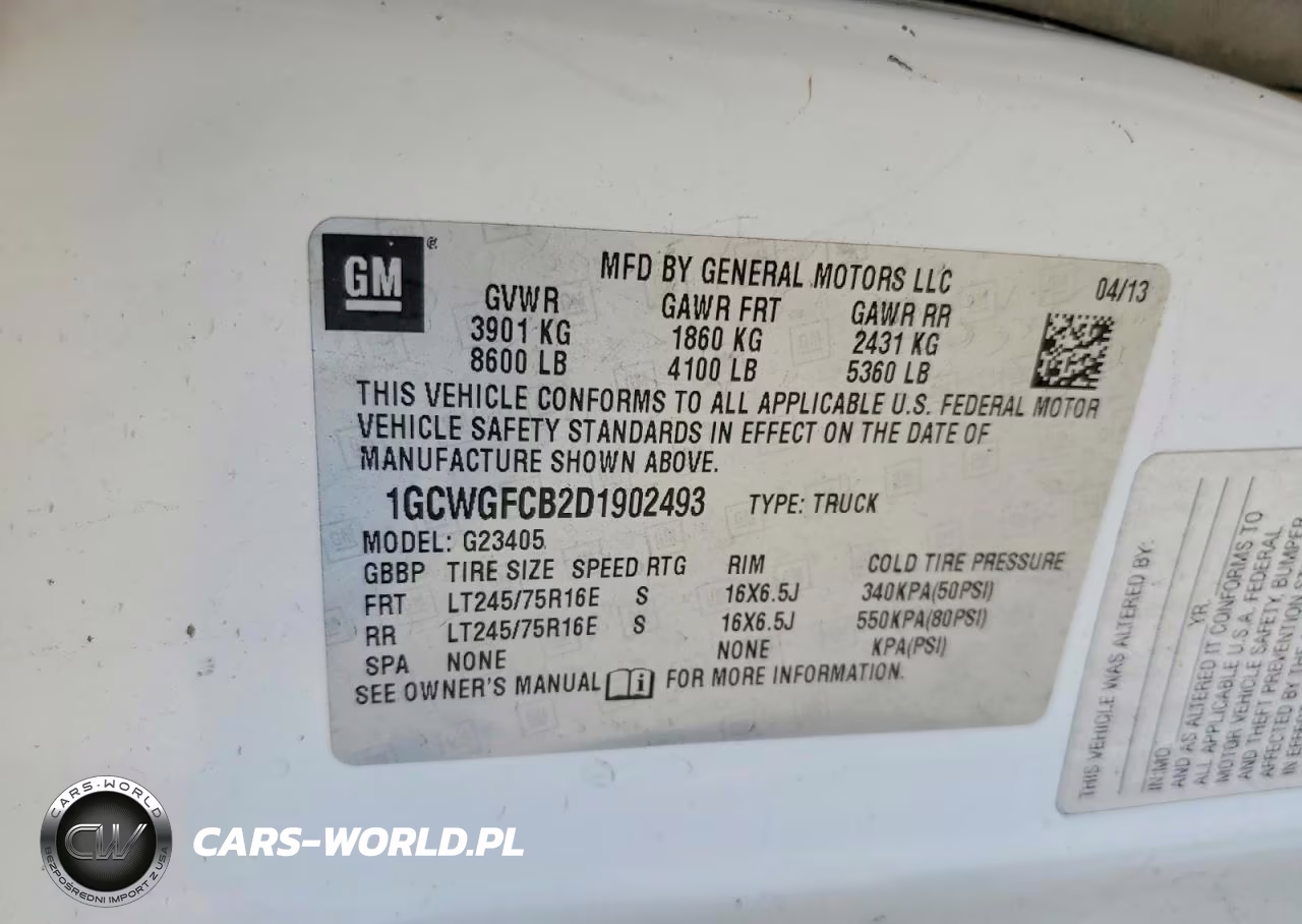 2013 Chevrolet Express 2500 Cargo Utility - Service Van VIN:1GCWGFCB2D1902493 - 14