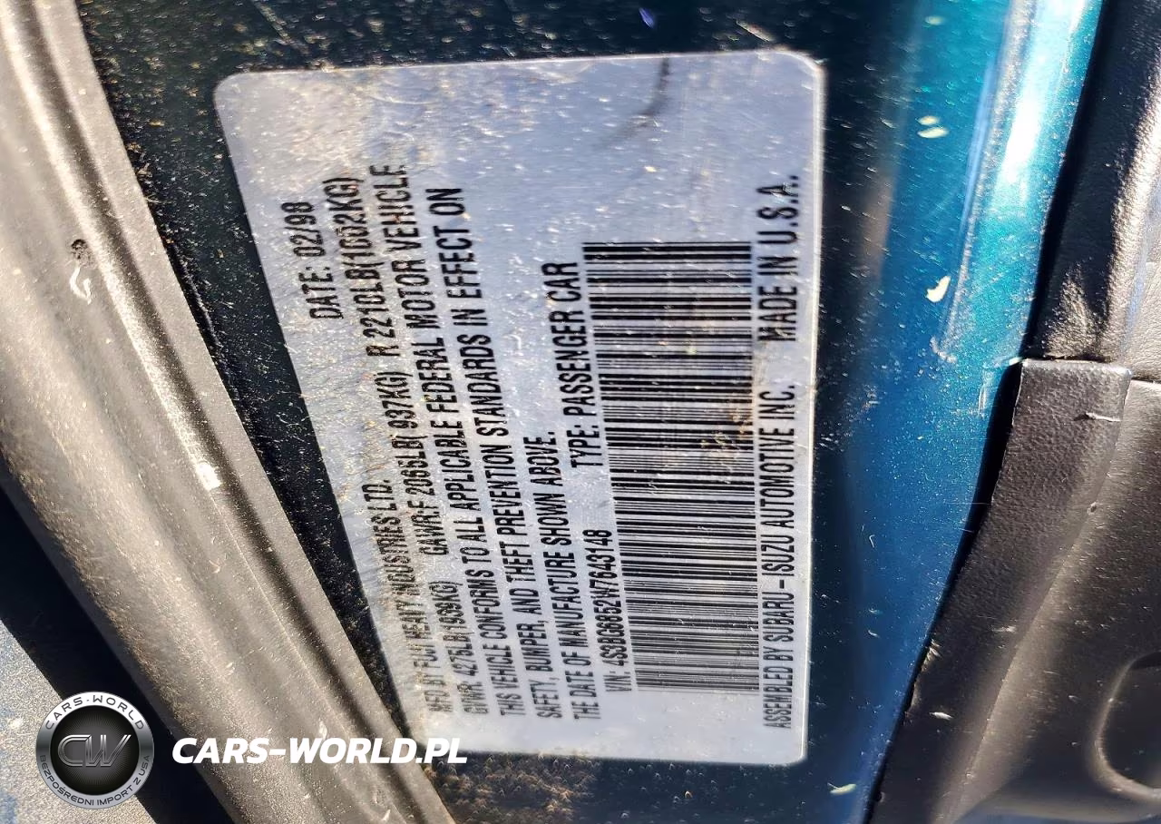 1998 Subaru Legacy 30Th Anniversary Outback VIN:4S3BG6852W7643148 - 14