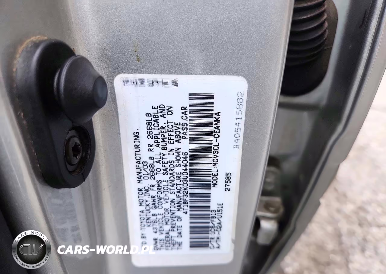 2003 Toyota Camry Le V6 VIN:4T1BF32K03U044046 - 13